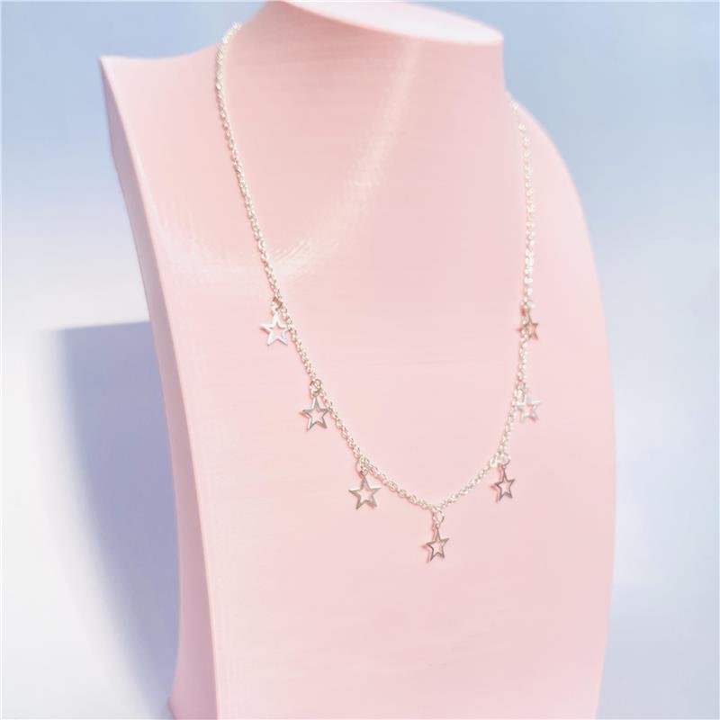CHOKER PINGENTES DE ESTRELA VAZADO