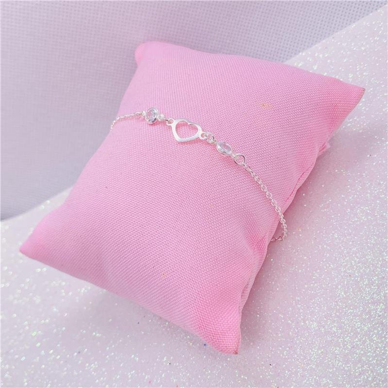PULSEIRA CORAÇÃO VAZADO E PING. CRISTAL