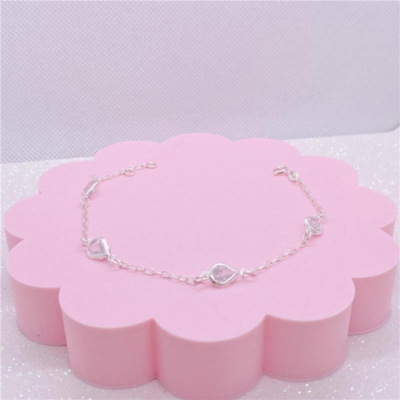 PULSEIRA PINGENTES OVAL DE CRISTAL